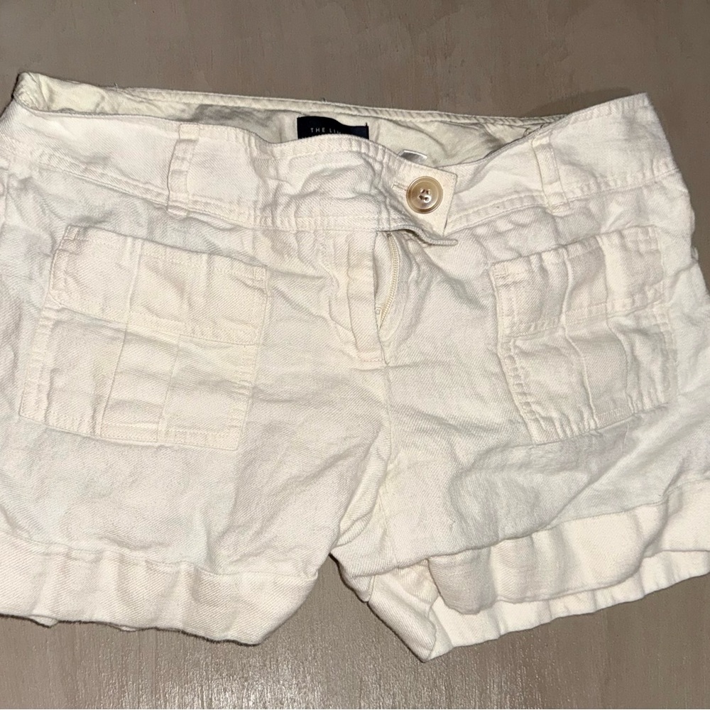 The Limited Cream Cargo Shorts